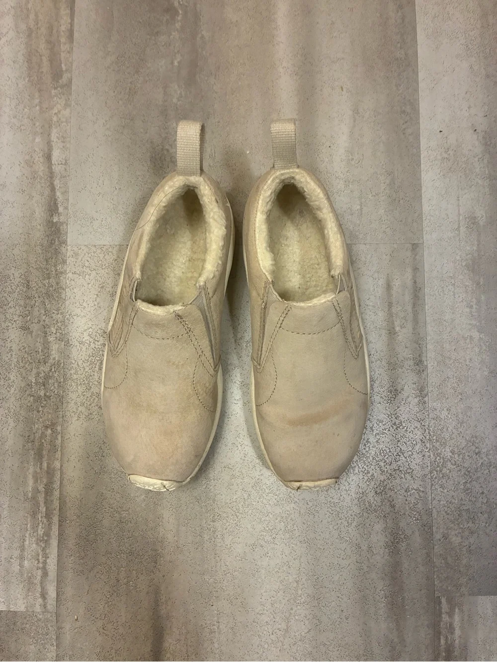 Merrell Slip-On Suede Loafers in Beige